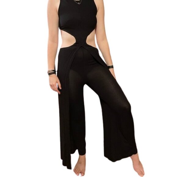 Free People Beach Tamarama Maxi Jumpsuit Cutout Knot Front - Picture 2 of 7